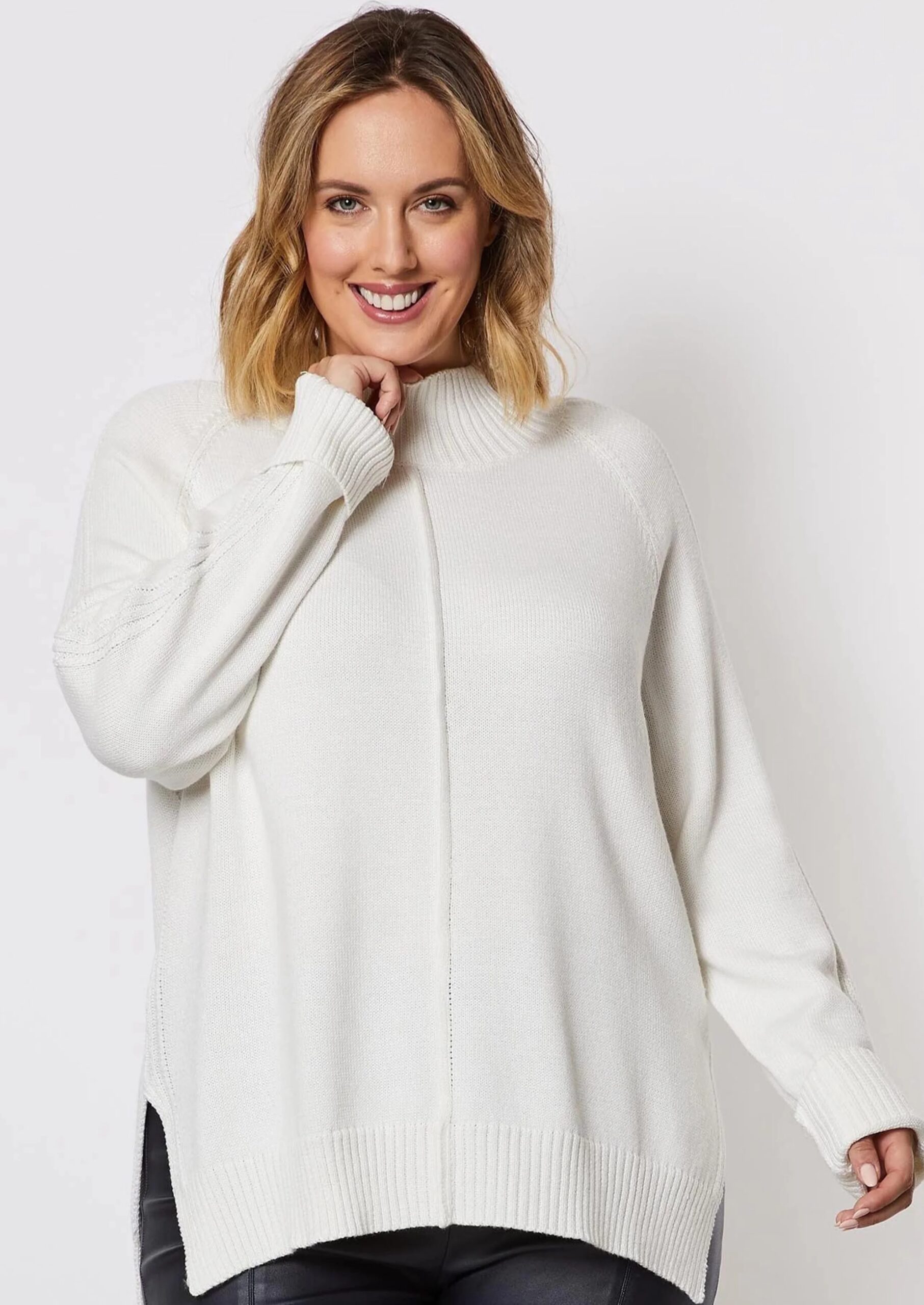 Elegant Off-White Knit Sweater